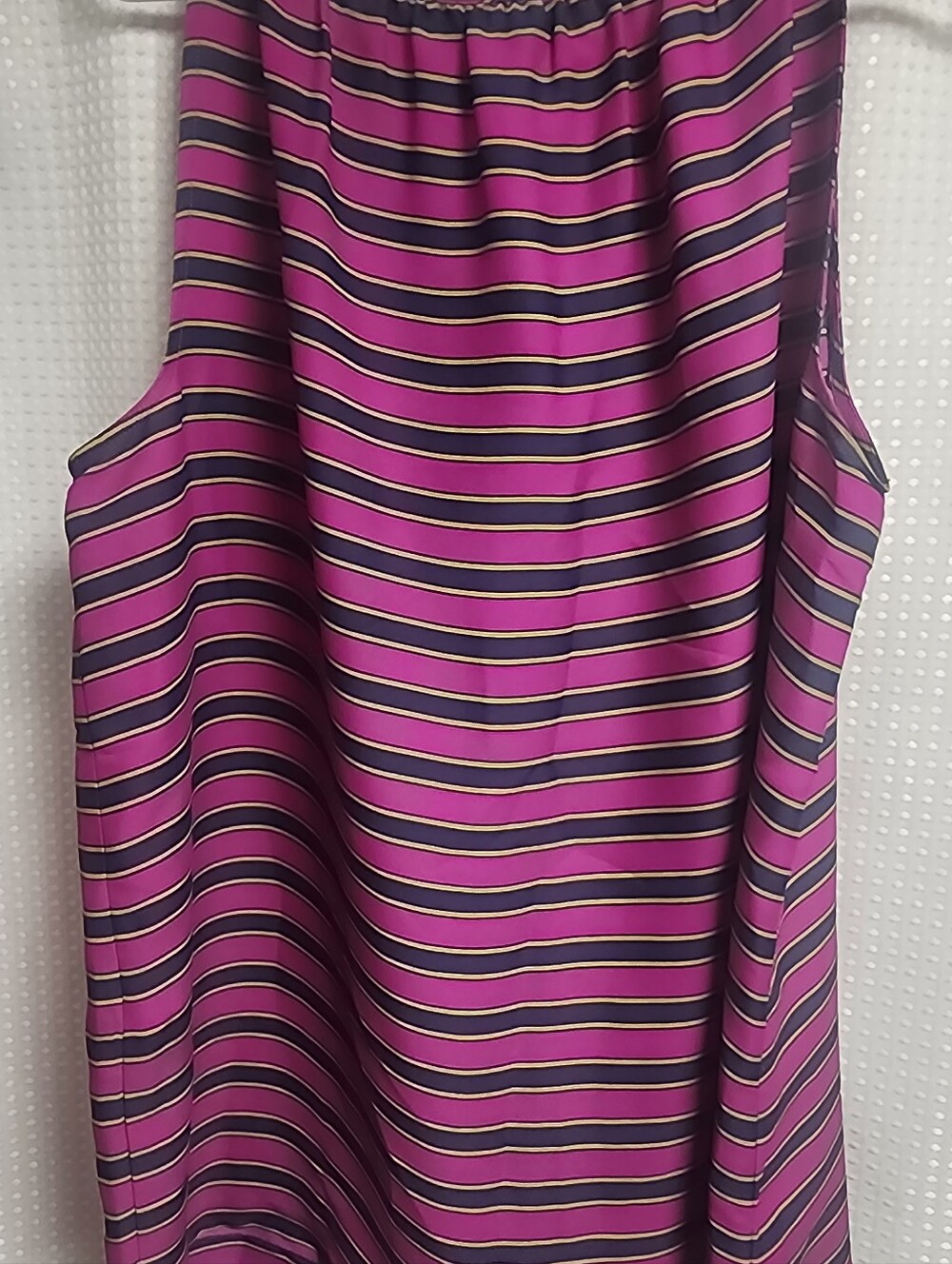 LOFT Magenta and Navy Striped Top SZ XL
